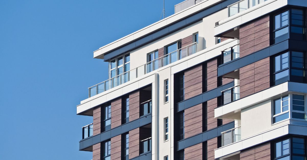 Modern apartment building